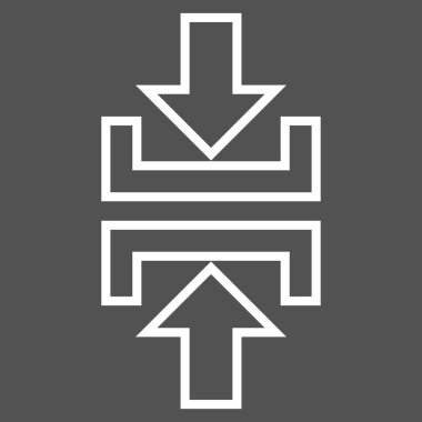 Basınç dikey kontur vektör simgesi