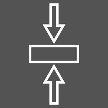 Basınç dikey ince çizgi vektör simgesi