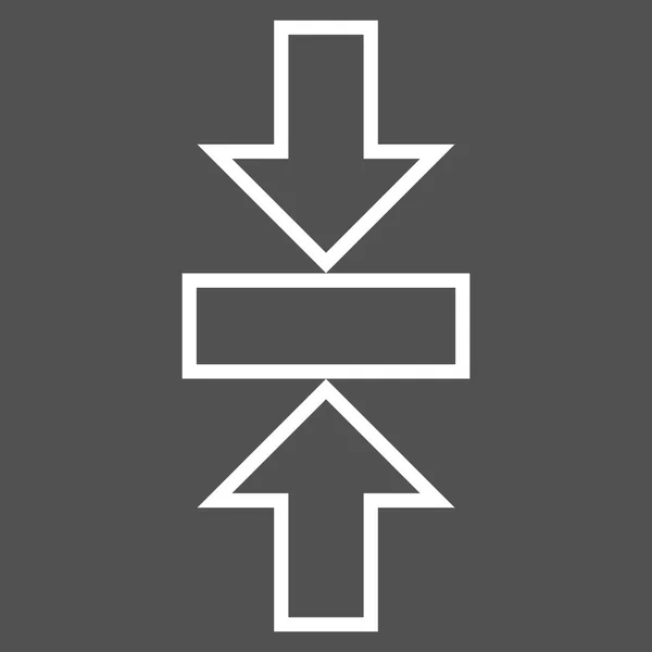 Druk verticale dunne lijn Vector Icon — Stockvector