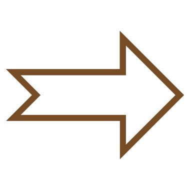 Kontur vektör simgesi sağ ok