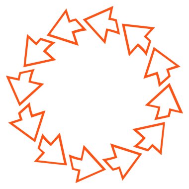 Döndürme oklarını vektör simge kontur