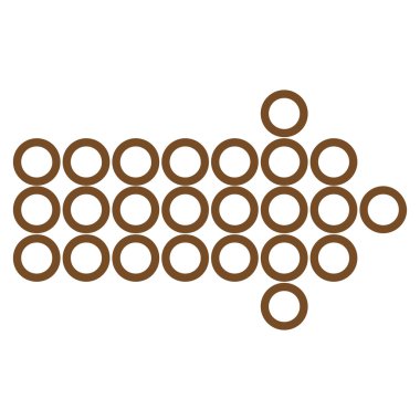 Daire ok sağ kontur vektör simgesi