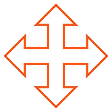 Tam ekran okları vektör simge kontur