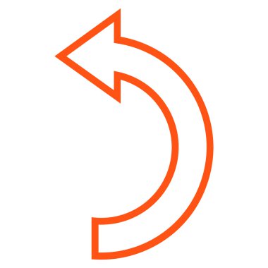 CCW ince çizgi vektör simge döndürmek