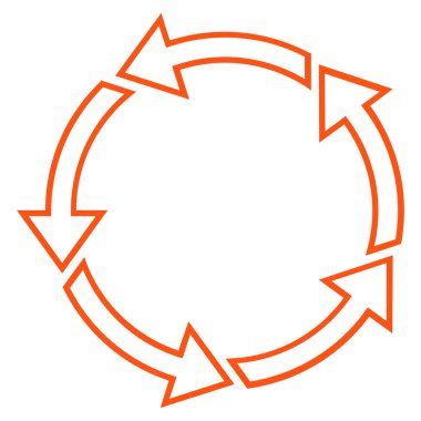 Döndürme Ccw ince çizgi vektör simgesi