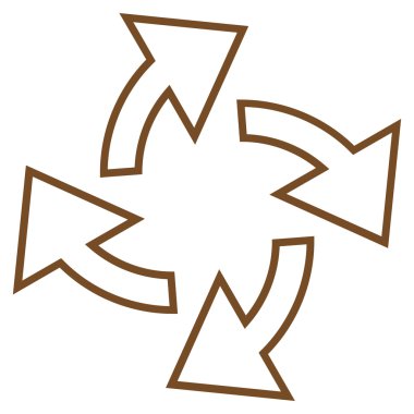 Santrifüj okları vektör simge kontur