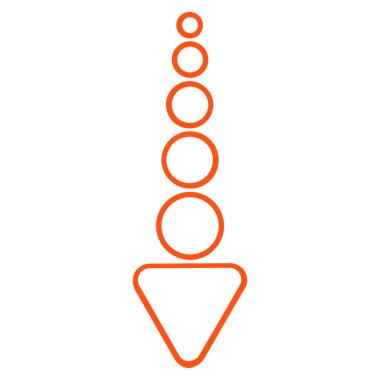 Kontur vektör simgesi aşağı ok göndermek