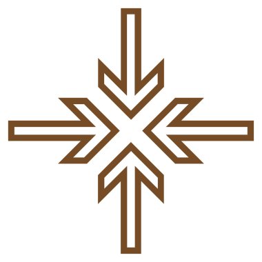 Oklar kontur vektör simge içeriye doğru