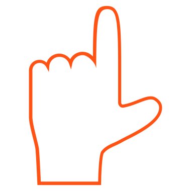 El işaretçisi kadar ince çizgi vektör simgesi