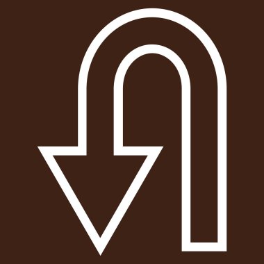 Geri kontur vektör simge açmak