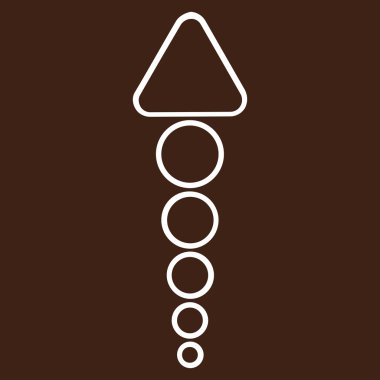 Kontur vektör simge yukarı ok göndermek