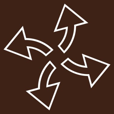 Santrifüj okları anahat vektör simgesi