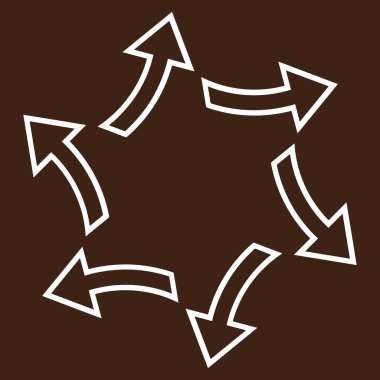 Santrifüj okları satırı vektör simgesi ince