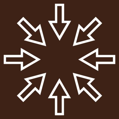 Basınç okları satırı vektör simgesi ince