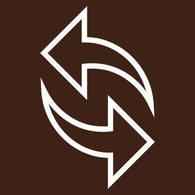 Oklar kontur vektör simge Yenile