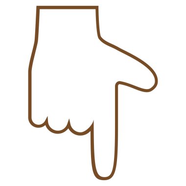 Anahat vektör simgesi aşağı el işaretçisi