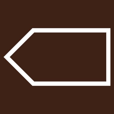 İşaretçi sol anahat vektör simgesi