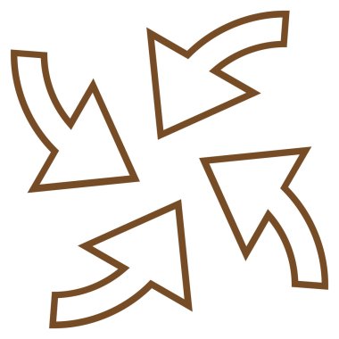 Siklon okları satırı vektör simgesi ince