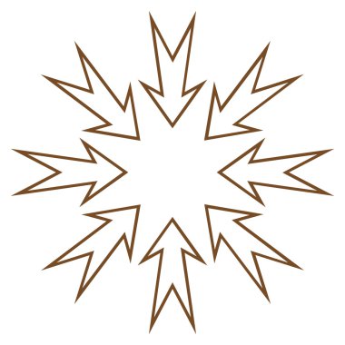 Oklar kontur vektör simge sıkıştırmak