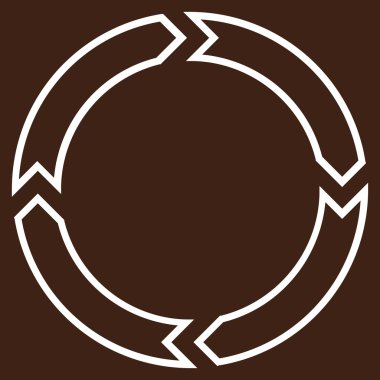 Döndürme daire anahat vektör simgesi