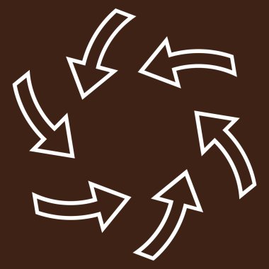 Siklon okları satırı vektör simgesi ince