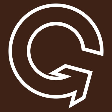 CCW kontur vektör simgesini Döndür