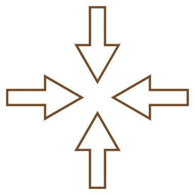 Oklar anahat vektör simge sıkıştırmak