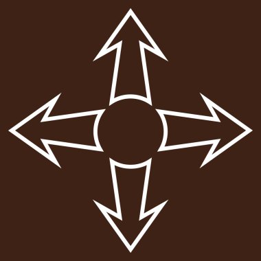 Tam ekran okları vektör simge anahat