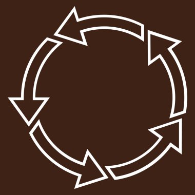 Döndürme Ccw ince çizgi vektör simgesi