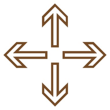 Oklar kontur vektör simgesini genişletin