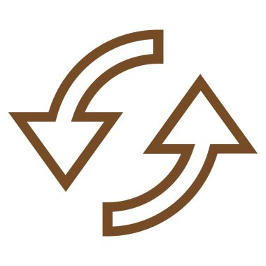 Oklar kontur vektör simge Yenile