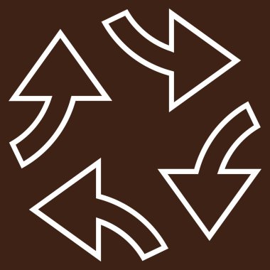 Dairesel Exchange okları vektör simge kontur