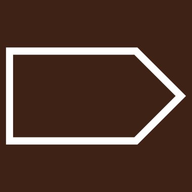 İşaretçi sağ kontur vektör simgesi