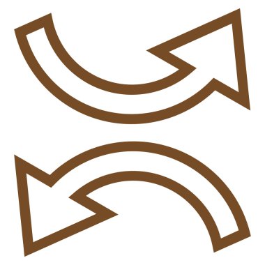 Exchange okları vektör simge kontur
