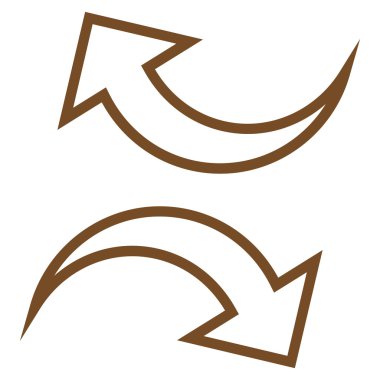 Oklar anahat vektör simgesi yerine