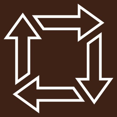 Kare geri dönüşüm kontur vektör simgesi