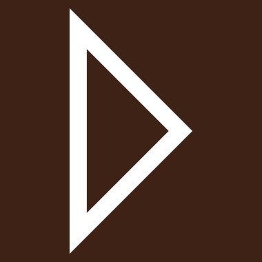 Ok ucu sağ kontur vektör simgesi