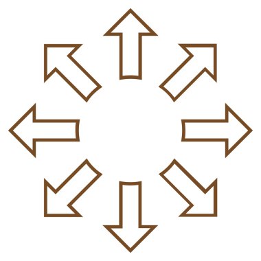 Oklar ince çizgi vektör simge patlayabilir