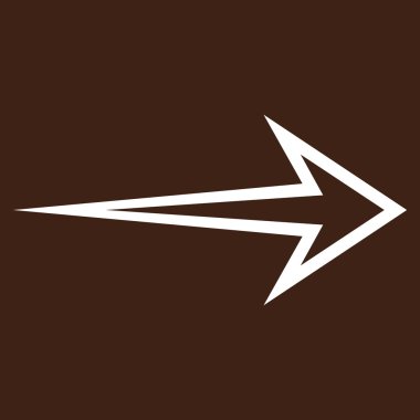 Ok sağ kontur vektör simgesi