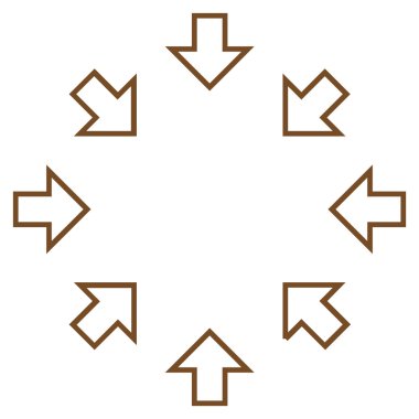 Basınç okları vektör simge kontur