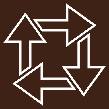 Kare geri dönüşüm kontur vektör simgesi