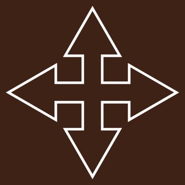 Tam ekran okları vektör simge kontur