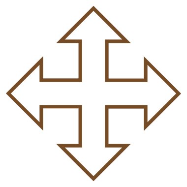 Tam ekran okları vektör simge anahat