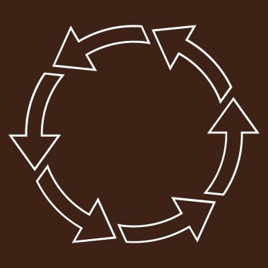 Döndürme Ccw kontur vektör simgesi