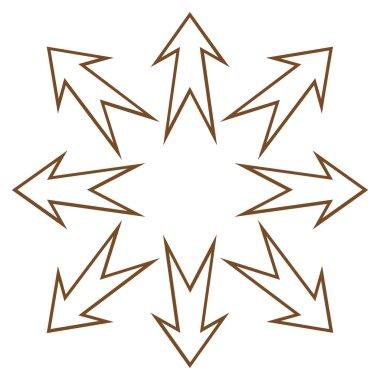 Oklar kontur vektör simgesini genişletin