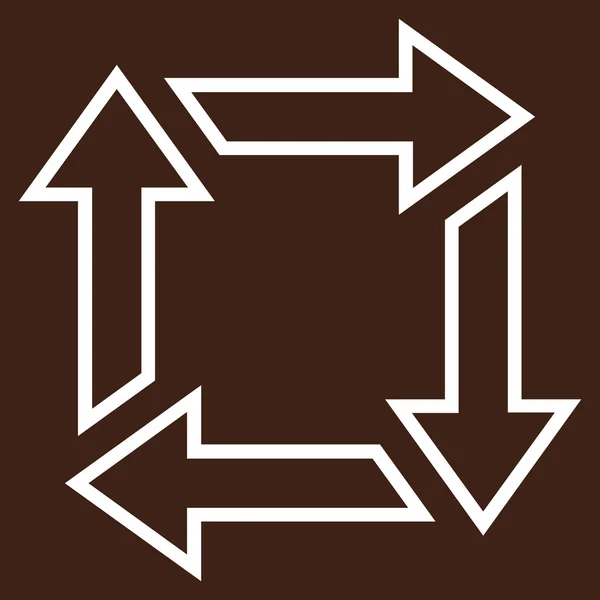 Векторная иконка "Переработка квадратного штриха" — стоковый вектор