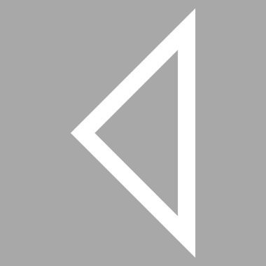 Ok ucu sol anahat vektör simgesi