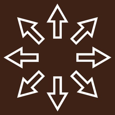 Oklar ince çizgi vektör simge patlayabilir