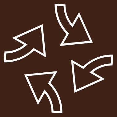 Santrifüj okları satırı vektör simgesi ince