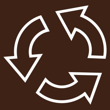 Geri dönüşüm ince çizgi vektör simgesi